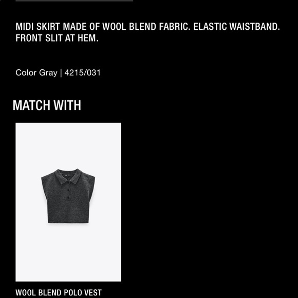 Wool slit Skirt - Picture 10 of 11